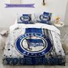 Hertha BSC Custom Name Pattern Bedding,Quilt Set Quilt Cover Pillowcase Home Birthday Gift(1 * Duvet Cover + 2 * Pillowcase, Without Core)