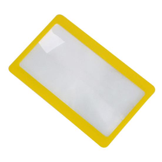 3X PVC Fresnel Lens Magnifier Pocket Credit Card Size PVC Frame Lightweight High Safety Square Lens Shape Magnifier