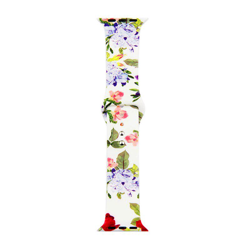 Cureaua de ceas din silicon moale pentru curele de ceas Apple 5 4 40mm 44mm Curea sport imprimata pentru curele din seria iWatch 3 2 1 38mm 42mm bratara