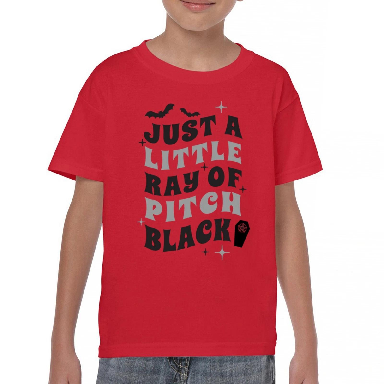 Just A Little Ray Of Pitch Black Youth kids boys T-Shirt Halloween Trick Or Treat Kids 110