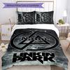 3pcs Custom Name Cartoon Linkin Park Bedding Set Duvet Cover Closure Includes 1 Duvet Cover & 2 Pillowcases for All Seasons Bedroom Decor