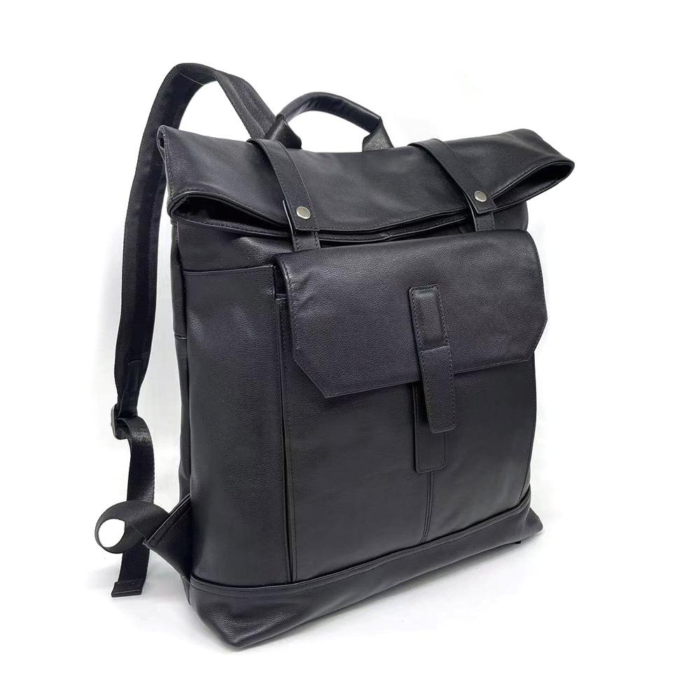 Wind Leather Men'S Backpack Large Capacity Business Computer Bag Cowhide Sports Travel Backpack