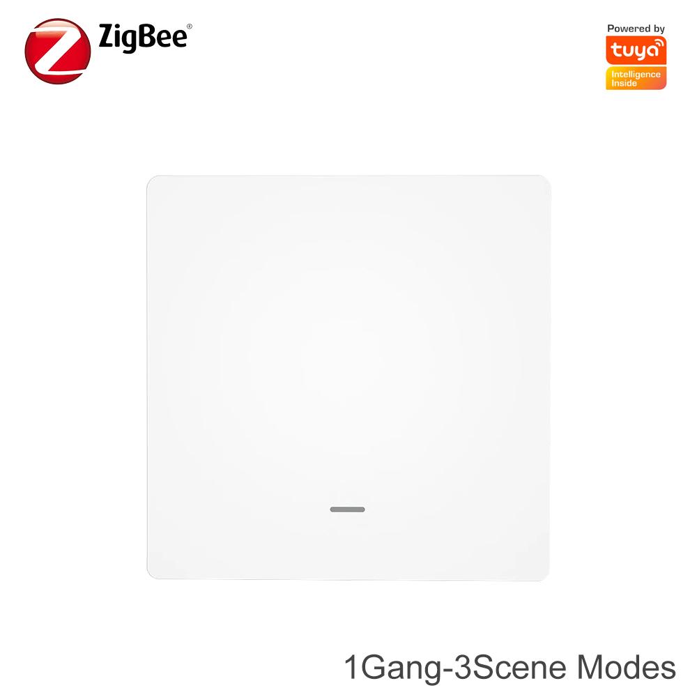 Tuya Zigbee 3.0 Smart Scene Button Switch 1/2/3 Gang Smart Home Wireless Push Remote Controller Battery Powered Devices Linkage Zigbee 3.0