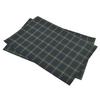 COLORFUL CANDY STYLE Placemats (40cm x 60cm), Water-Repellent, No-Iron, Set of 2, Tartan Check and Dark Green, Water-Repellent, Lightweight, Stain-Res