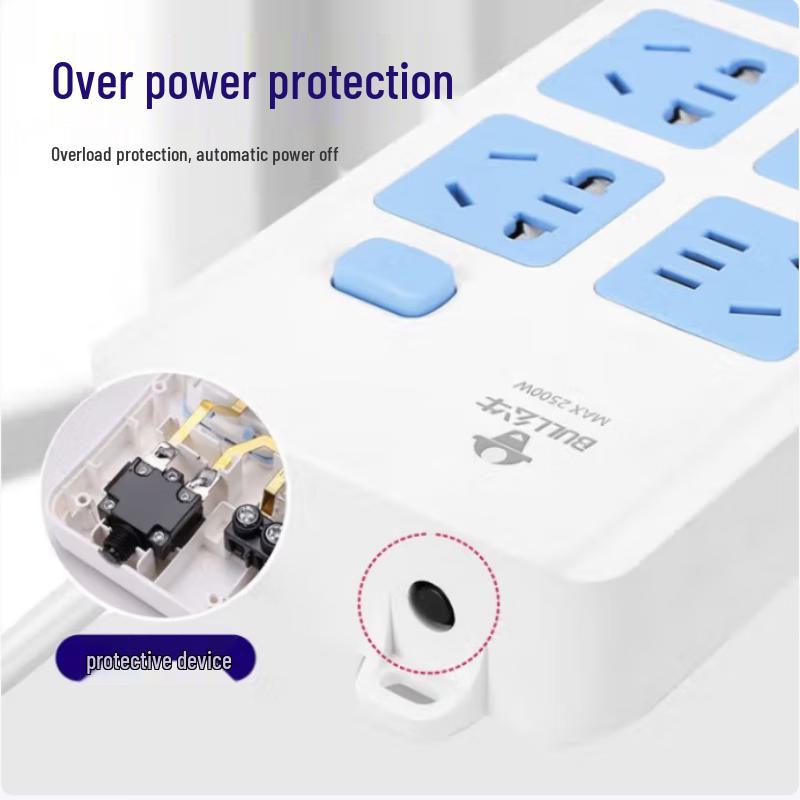 BULL GN-606 3-Outlet Master Switch Power Strip CN plug (adapter included)