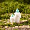Halloween Resin Ghost Skull Tombstone Miniature Figurines Dollhouse Accessories Halloween Home Table Flower Pot Decor