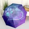 1pc Paw Heart Automatic Folding Umbrella, Heavy Duty 8 Rib Iron Frame,  Suitable for Travel, Daily Use, Birthday, Decor Gift M0105104