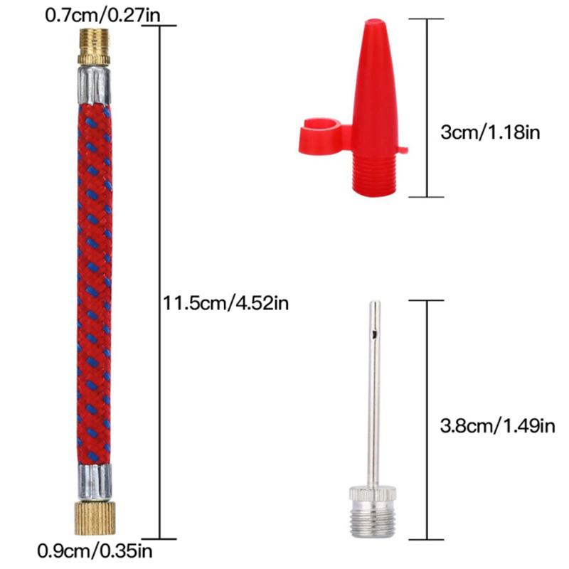

1 Set Air Pump Tool Inflating Needle Kits Needle Hose Sports Ball Basketball Football Volleyball Bike Tire Tube Inflator Kit