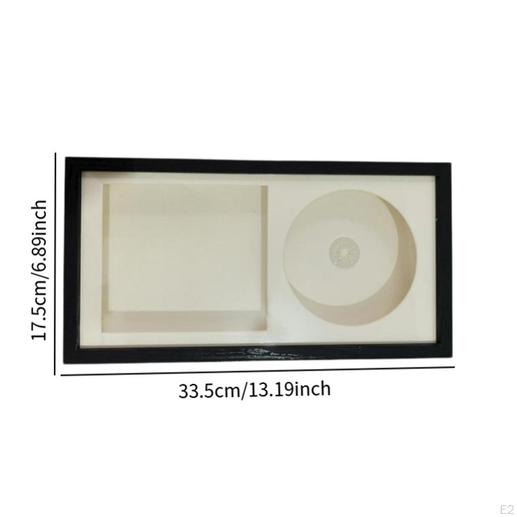 CD Display Frame Case Stylish Wall Art Picture Music Disc Wooden for Standing