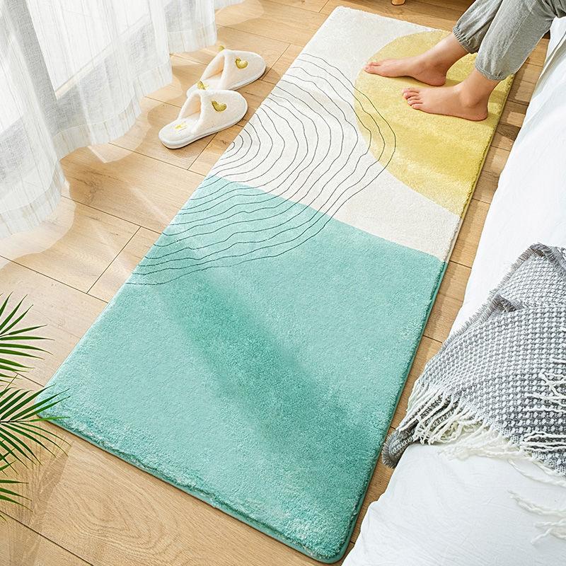 Household Carpet Door Mat Non-slip Foot Mat Bedroom Bedside Blanket Living Room Sofa Coffee Table Bathroom Toilet Floor Mat