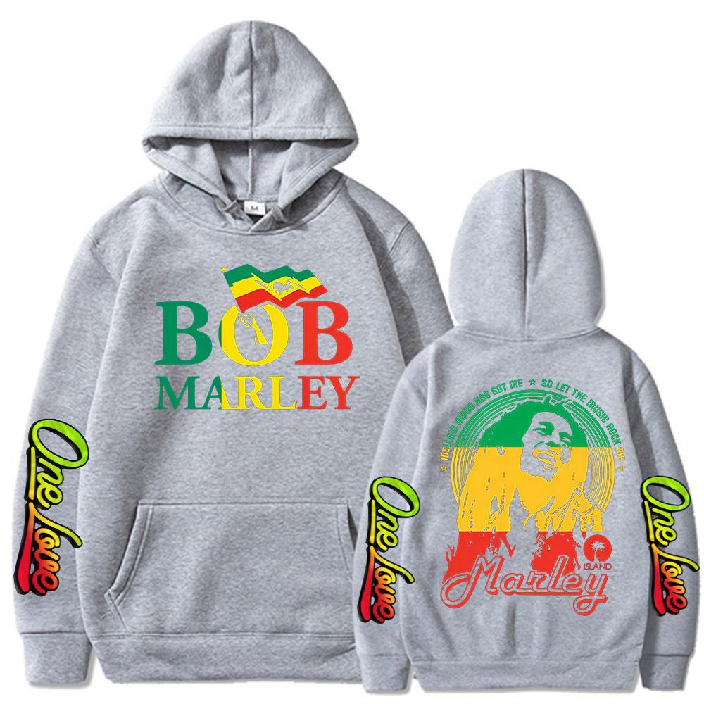 Reggae Musik Urheber Bob Marley Grafik Hoodie Herren Damen Kleidung Klassische Vintage Kapuzenpullover Männlich Übergroßer Pullover