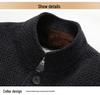2025 Bestselling Dad Style Woolen Coat: Thick Chenille Stand-Up Collar Jacket for Middle-Aged & Elderly, Autumn/Winter Collection