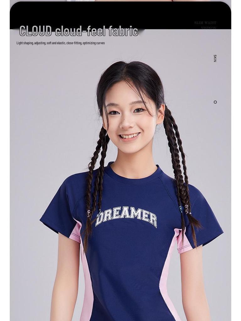 2025 New Style Girls' Split Swimsuit for Teens and Children