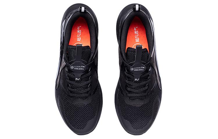 Li Ning Comet Breathable Low Top Running Shoes Men's Black AGLR037-1