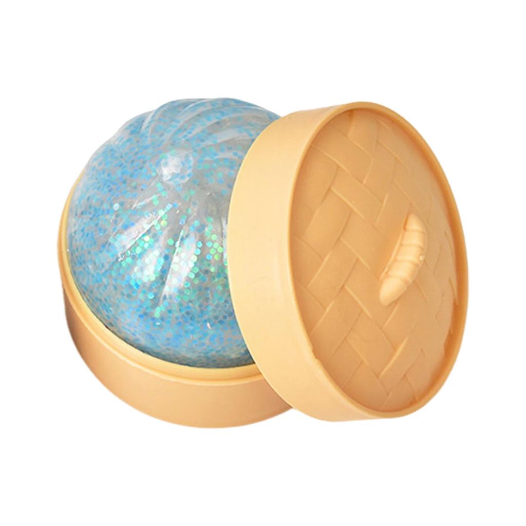 Dumplings Glitter Dumpling Toy Cute Dumplings Squishiest With Steamer Box Stress & Anxiety Toys For Kids