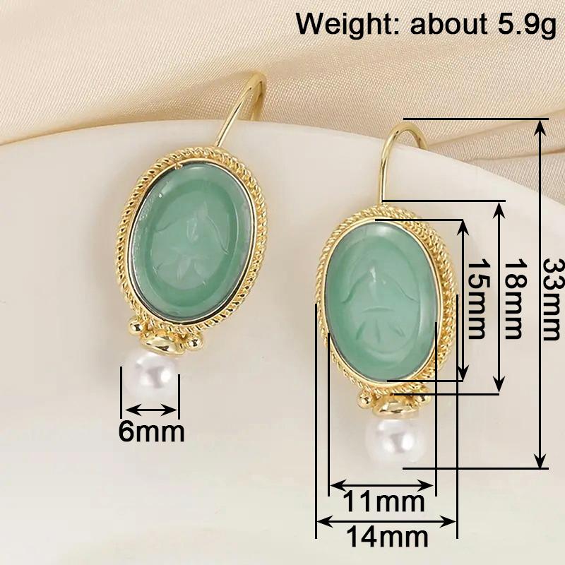 Huitan Elegant Women Drop Earrings Simulated Pearl Fresh Style Wedding Party Accessories Gold Color Daily Versatile Jewelry