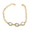 White Topaz Gemstone Handmade 925 Sterling Silver Bracelet 7-8" KJ-1561