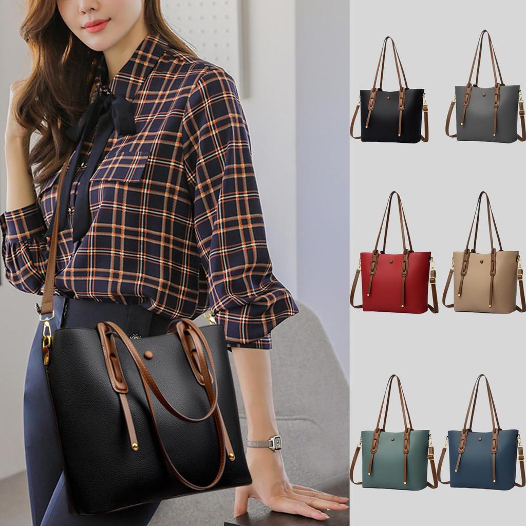 Welltude Tote Shoulder Large A4 Perfect for or Business Women's Bag, Bag, Handbag, Capacity, Size, Commuting, School, (Green)