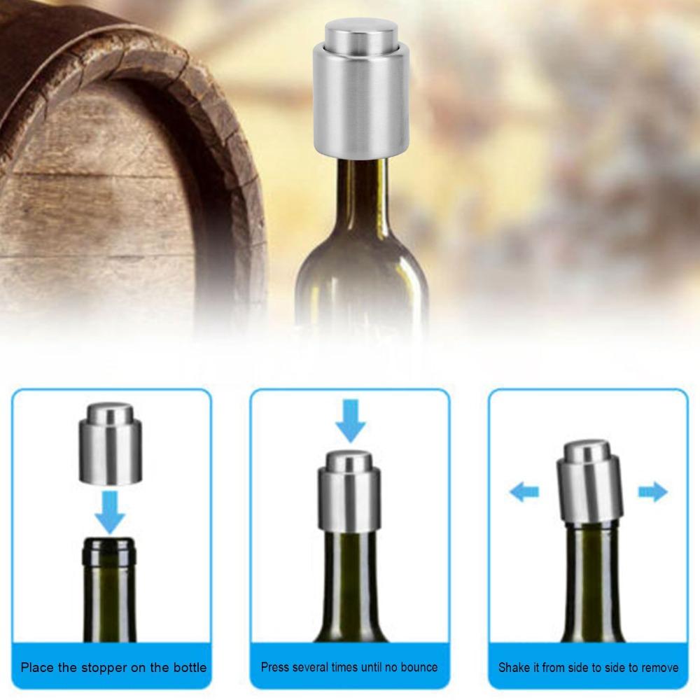 Accessories Stainless Steel Vacuum Wine Stopper Vacuum Pump Red Wine Wine Bottle Plug Wine Saver Bars