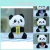 Delightful Fluffy Panda Keychain Plush Toy Cute Animal Pendant For Bag Decoration