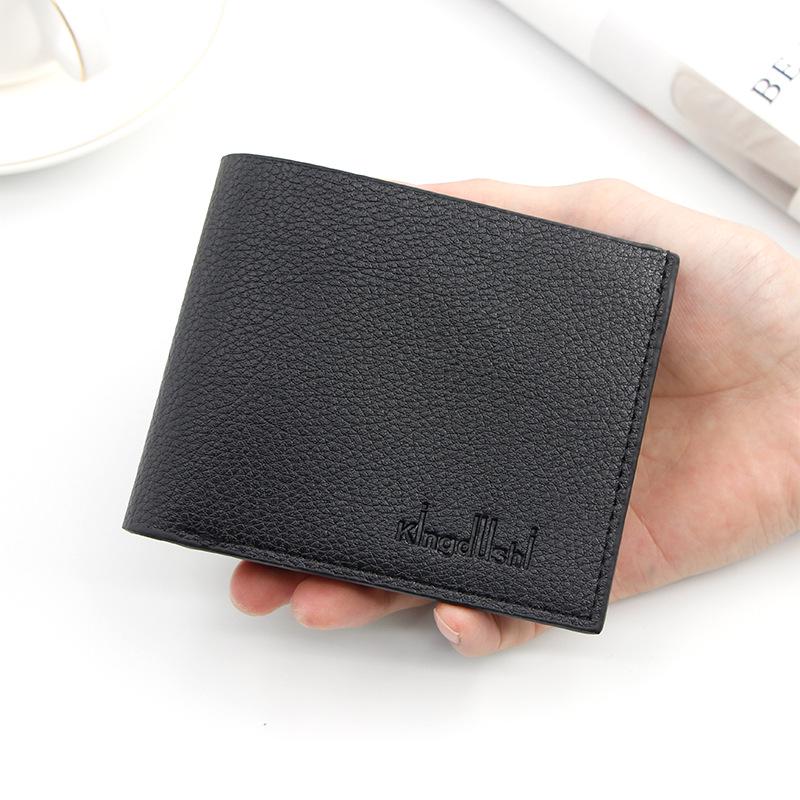 Men's Slim PU Leather Wallet with Coin Purse - Large Capacity Fashion Design