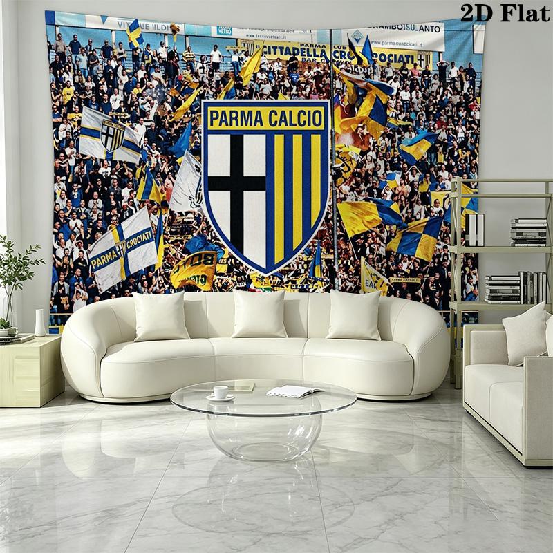 Parma Calcio Wall Tapestry Aesthetic Wall Hanging Printed Fabric Blanket Decorative Tapestries for Bedroom Living Room Home Decor