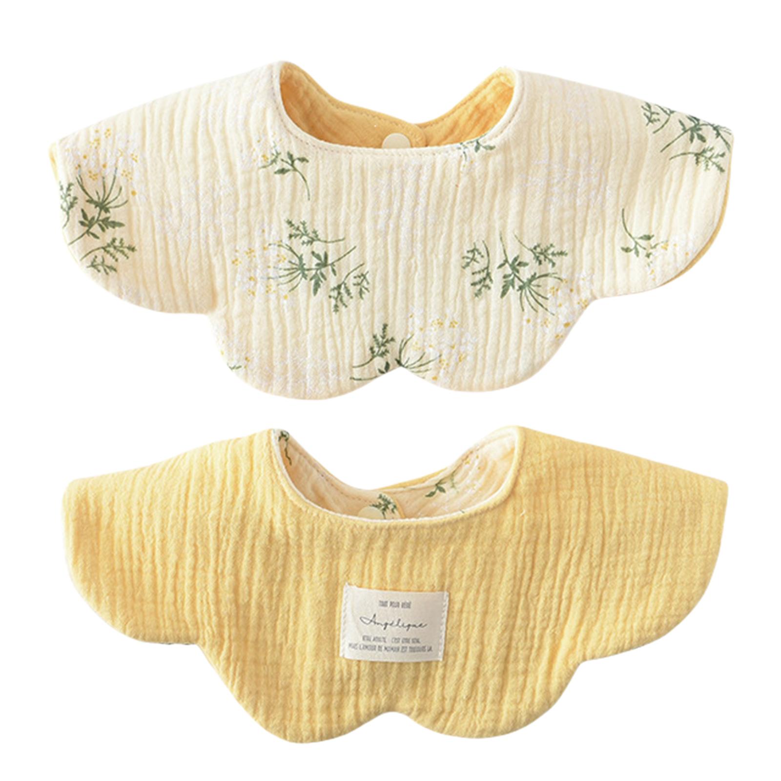 

Двусторонний слюнявчик из хлопка, абсорбирующее полотенце для слюны, дышащий детский нагрудник для кормления, цветочный узор, обертывание на 360 градусов 5