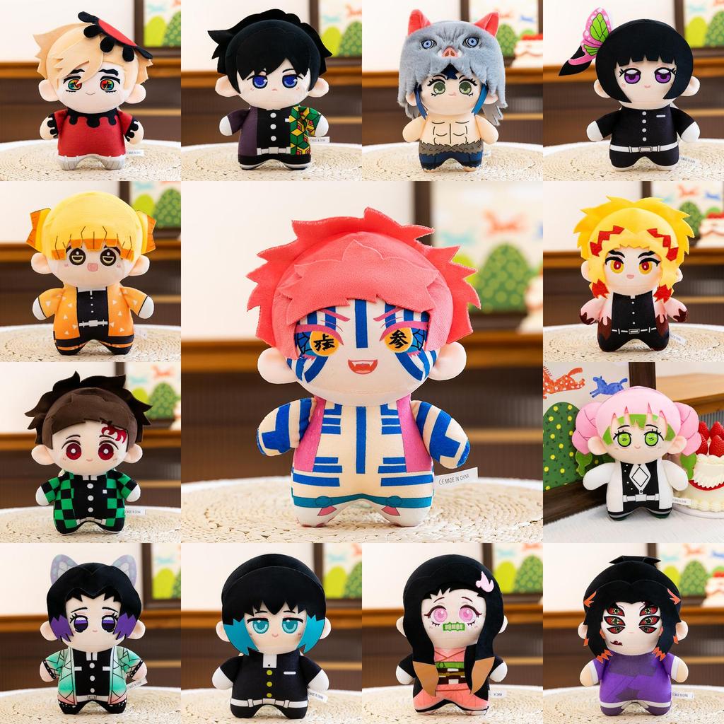 Demon Slayer Anime Character Plush Dolls With Short Pile Fabric For Gift And Display