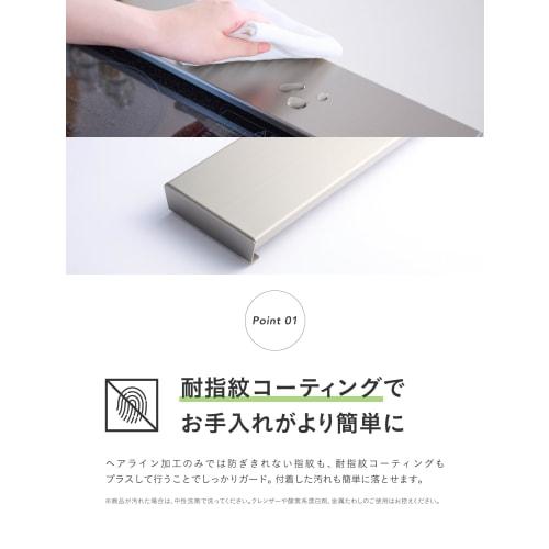 Standable Exhaust Vent Cover, 60cm, Stainless Steel, Fingerprint-Resistant, 20kg Weight Capacity, Anti-Fingerprint Coating, Slim, Silver, Flat Type, F