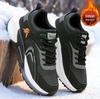 2025 Men's Winter Leather Running Shoes - Waterproof, Velvet-Lined, Warm Casual Sports Sneakers