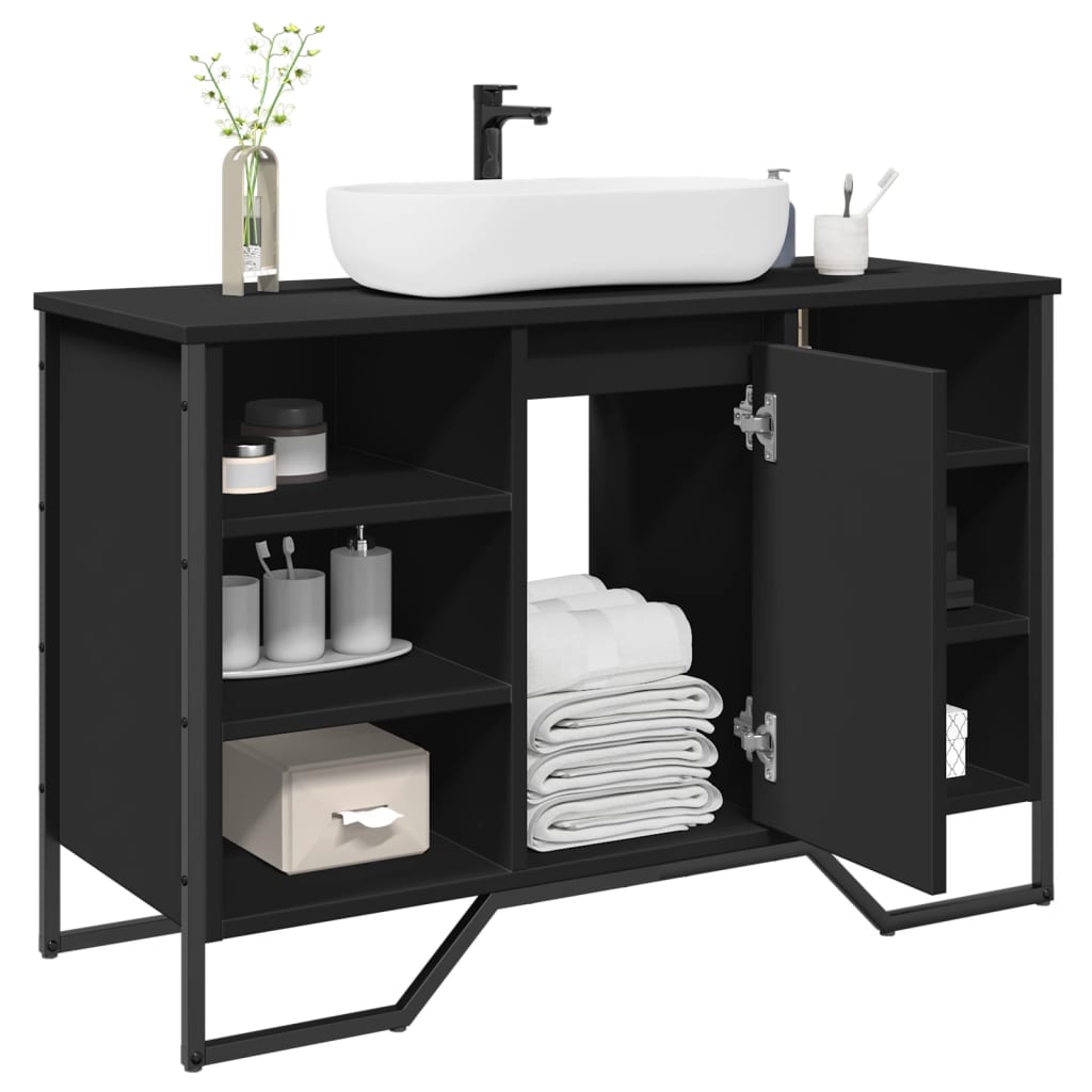 Vidaxl Under-Sink Cabinet, Black, 91X35X60 Cm