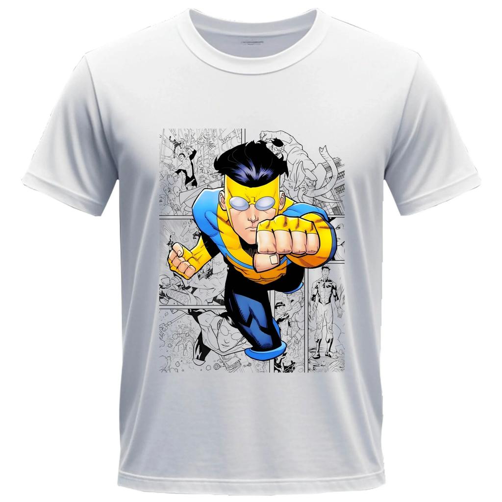 Invincible animation T-Shirts Tv Invincible Men Women Adult Anime 100% Cotton T Shirt Round Collar Short Sleeve All Seasons Tops