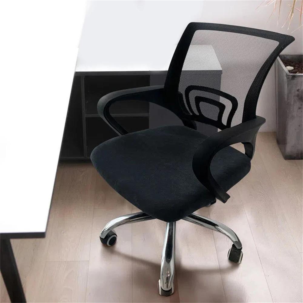 

1PC Stretch Velvet Office Chair Cover Computer Rotating Chair Seat Cover Elastic Spandex Home Universal Seat Cover For Office Ki