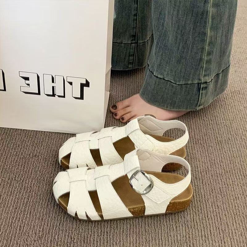 Sandals Women's Summer Outer Wear New Woven Hollow Pig Cage Shoes Thick-soled Bag Head Cool Single Shoes