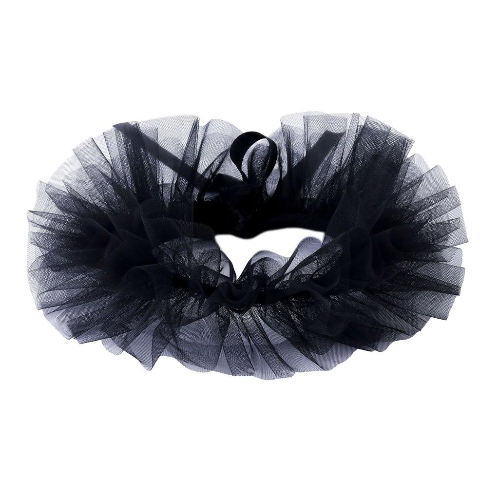 Women Renaissances Elizabethan Mesh Ruffle False Collar Vintage Small Neck Ruff Ties Up Detachable Chokers Shawl Wrap