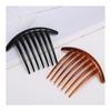 Hair Comb 7-Prong U-Shaped Hairpin for Updos, Ponytails, and Braids - 5 Piece Set, Approx. 11cm Length, 7cm Width - Black & Coffee Brown -