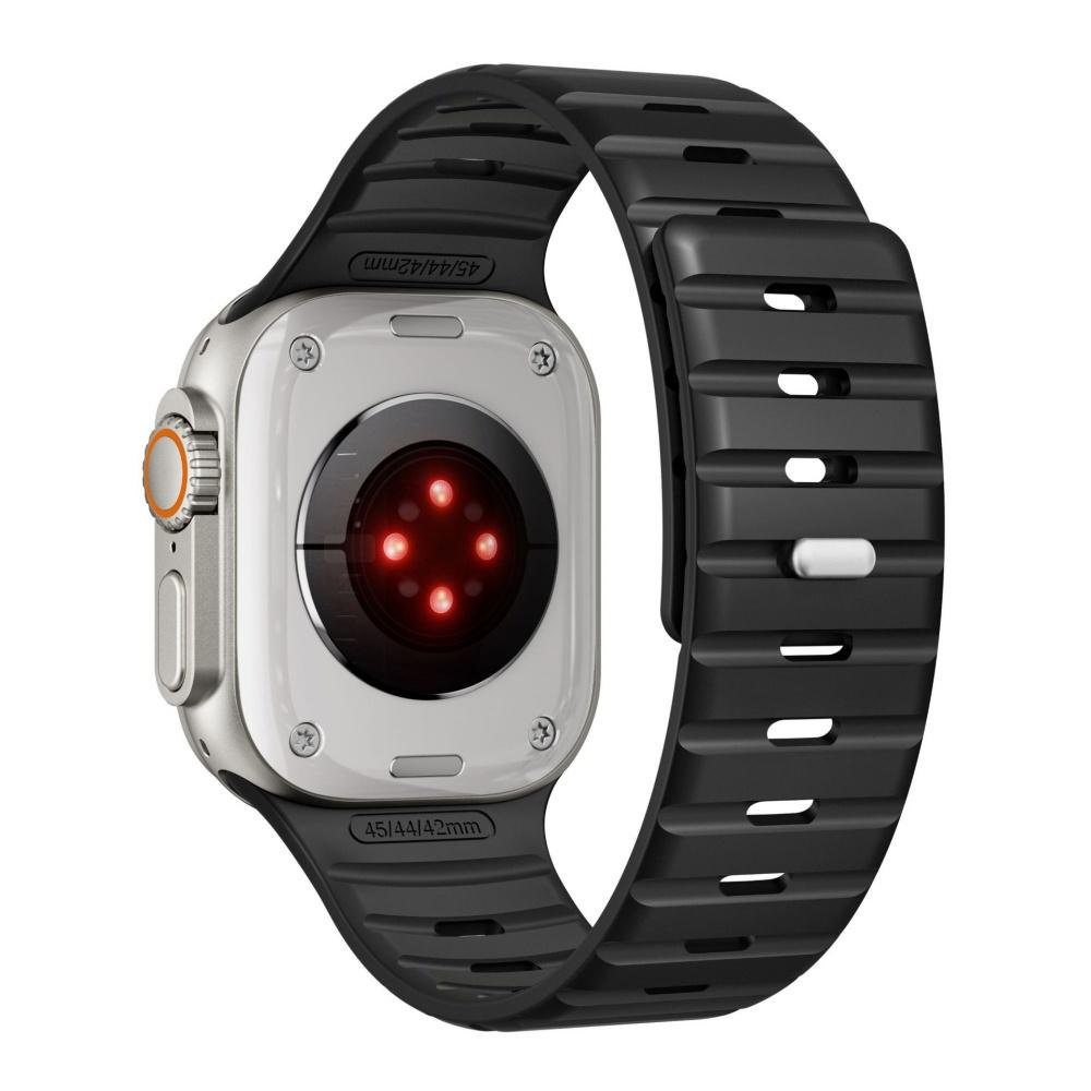 Magnetic Strap For Apple Watch Ultra 1 2 3 49mm 44mm 45mm 46mm 42mm 41 Sport Silicone Bracelet Belt IWatch Series 11 10 8 7 6 Se 3 Band