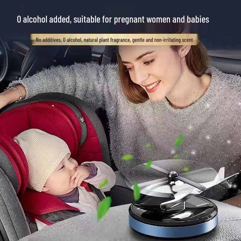 Solar Car Aromatherapy Airplane Ornament: Long-Lasting Scent for Vehicle Center Console
