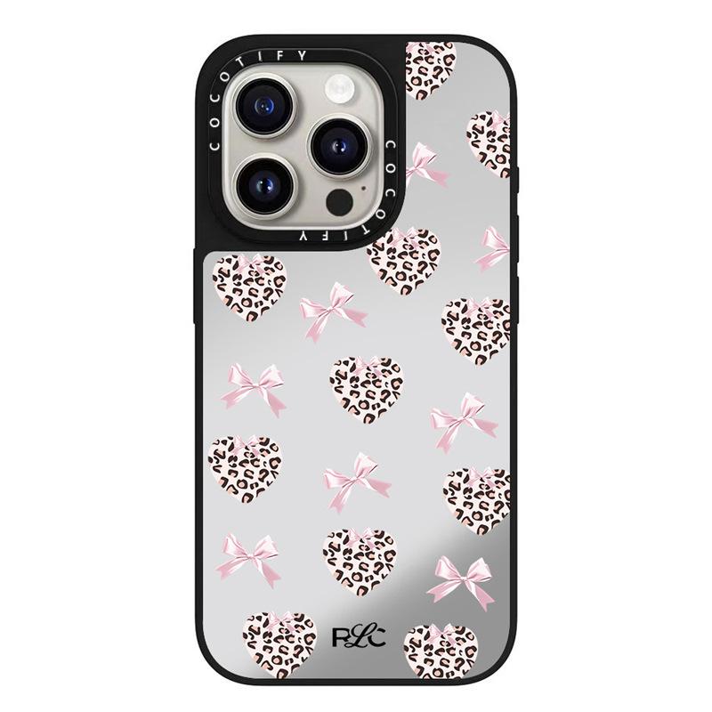 

Leopard Print for Apple 16Pro Mirror for IPhone15ProMax Phone Case 14Plus Cartoon Cute 13 For Apple 11