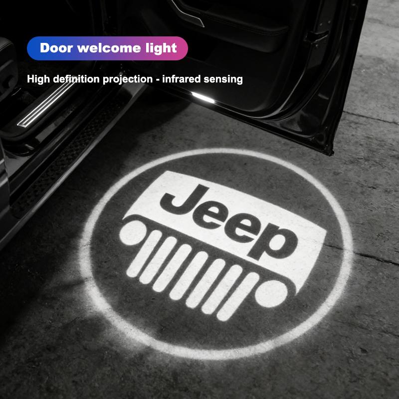 CNF1 Car Door Projection Welcome Light Laser Illuminated Ambient Light For Jeep Grand Cherokee Wrangler JK Gladiator Compass Renegade