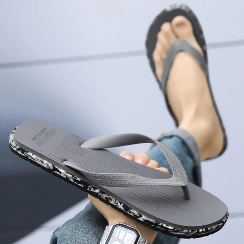 Shiatsu Slippers for Men Outdoor Flip Flops Shoes Beach Y2k Eva Designer Luxury Trend 2025 Casual Low Price Rubber Sandals Man