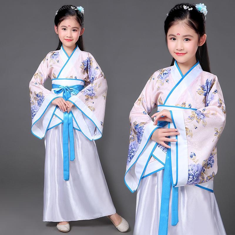 "Dětské šaty Hanfu vílí princezny – Starověký styl pro vystoupení a fotografie"