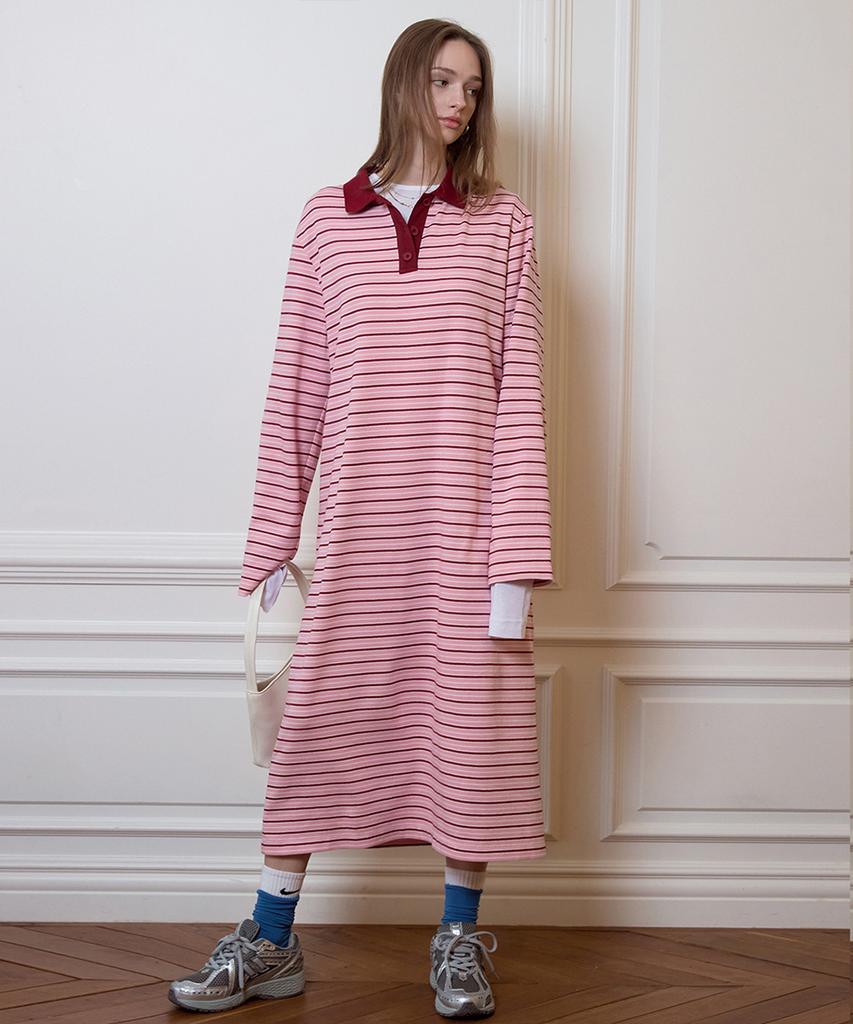 Dyuidyui Pique Stripe Dress (2 Colors)