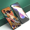 Custodia per telefono in silicone nero con arte Gustav Klimt Il Bacio per Xiaomi Mi 9 SE 8 10T 11 12 13 Lite 9T 11T 12S 12T 13T 14 Pro 5G NE 11i 12X