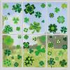 Shamrock Window Clings St. Patrick's Day Sticker Decals for Spring Festival Glass Wall Door Decorations 9 Sheets Home Room Art Appliques