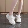 2025 summer new lace casual moral training shoes women's niche design retro mesh breathable board shoes women L0802