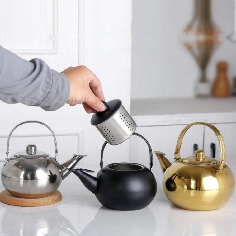 Coffee Teas Pots Water Kettles Stainsless Steel Teapots with Infuser for Kitchen