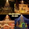 Flowing Color LED Star Waterfall Light - Outdoor Christmas Decoration