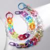 Colorful Acrylic Plastic Link Chain Keychain Creative Handmade Anti-lost Phone Key Ring For Women Girls DIY Jewelry Gifts