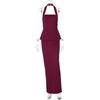 Solid Color Halter Backless Slim Fit Two Piece Tank Top Long Skirt Set For Women
